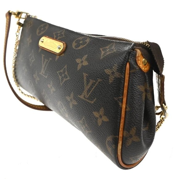 LOUIS VUITTON Eva 2Way Chain Shoulder Bag Monogram Leather Brown - Picture 3 of 14